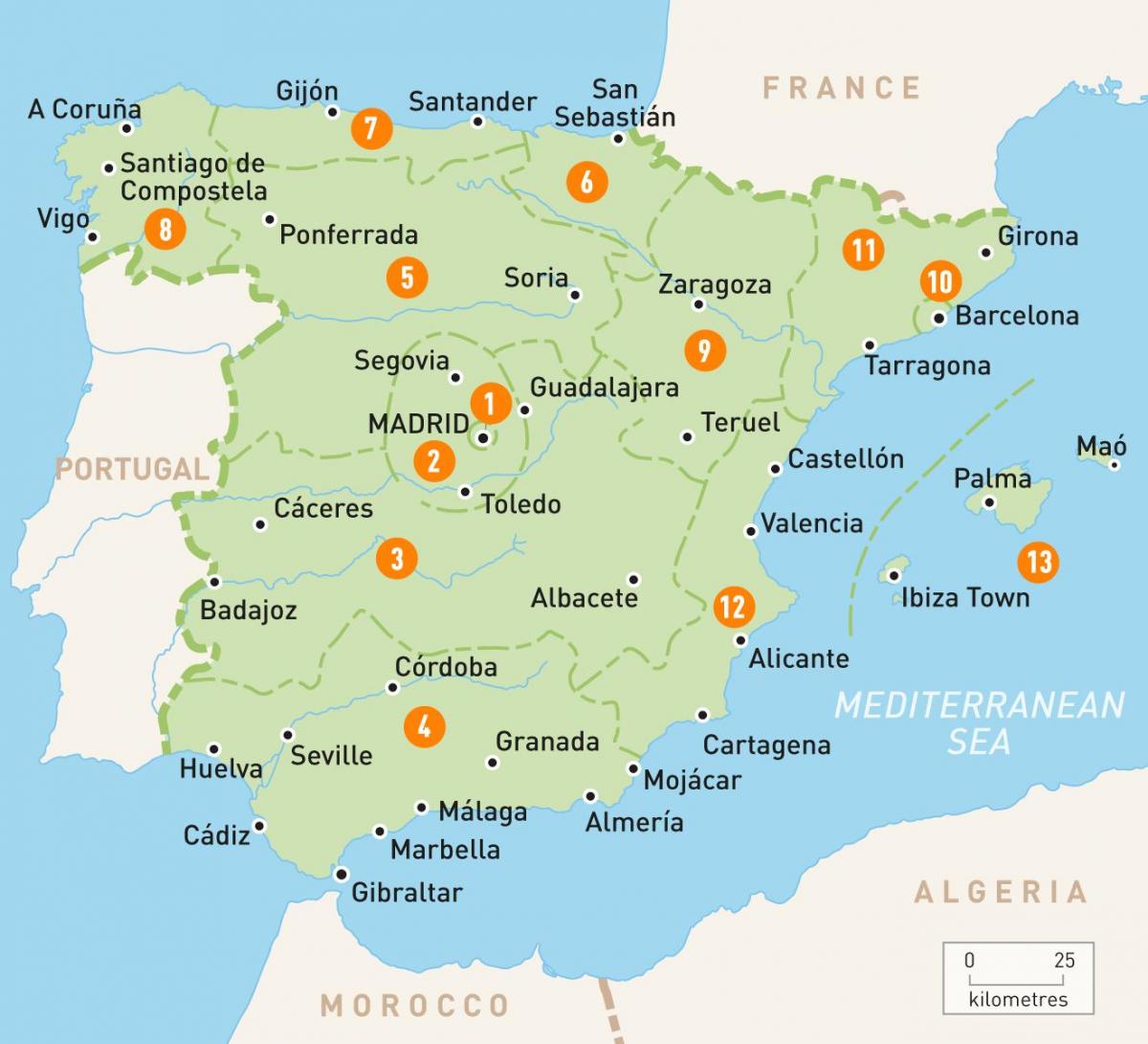 peta dari Madrid daerah