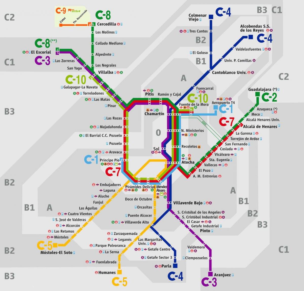 peta dari Madrid atocha railway station