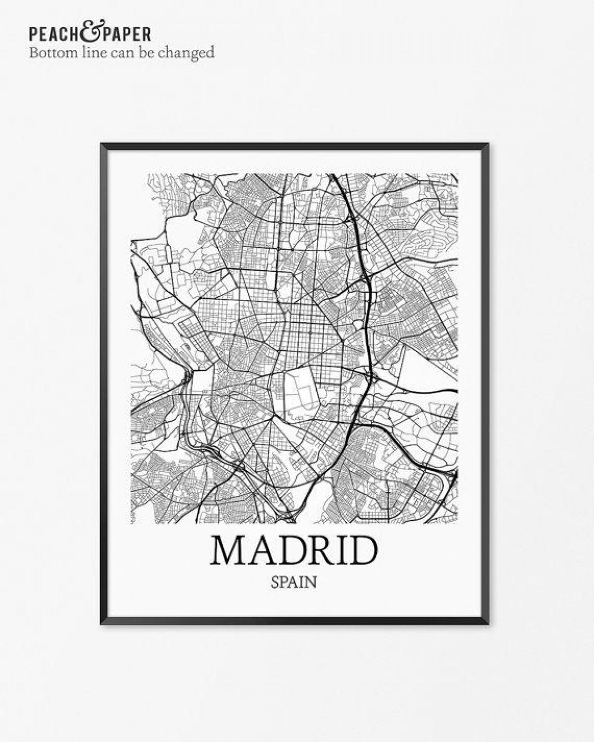 peta dari peta Madrid poster