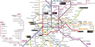 Madrid Spanyol metro peta
