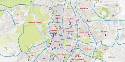 Peta dari Madrid barrios