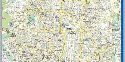 Peta jalan dari pusat kota Madrid