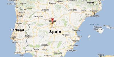 Peta dari Spanyol menunjukkan Madrid