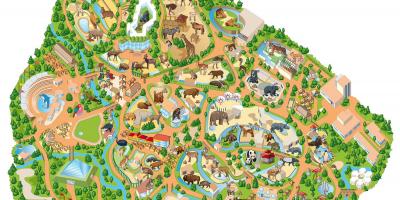 Peta kebun binatang Madrid