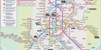 Madrid metro peta bandara