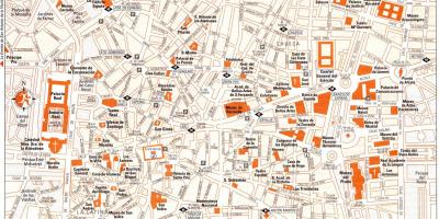Street map of Madrid, Spanyol
