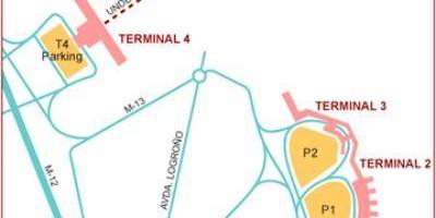 Madrid bandara terminal peta