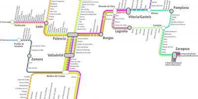 Peta dari renfe kereta peta Madrid